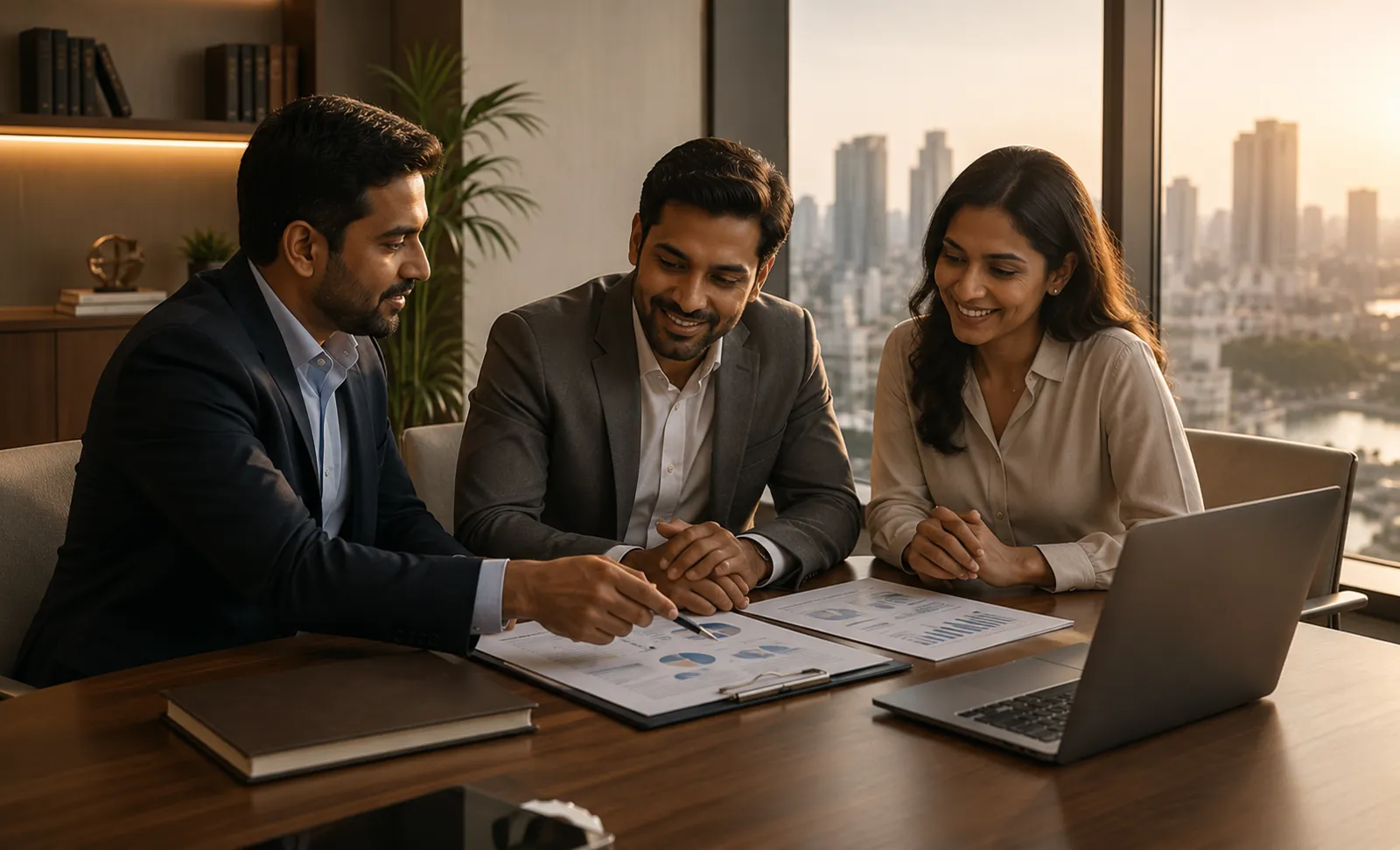 NRI family reviewing Mumbai property investment options